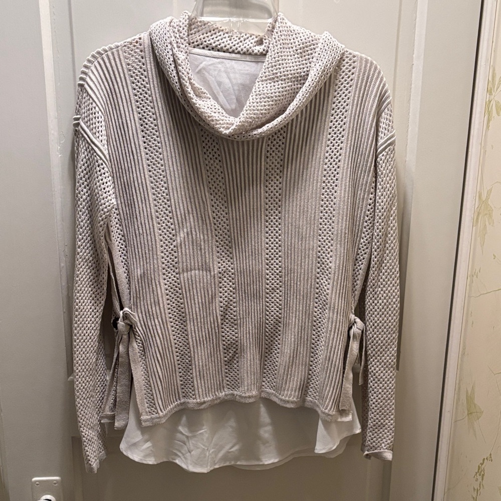 Design History Textured Cowl Neck Sweater - Cream